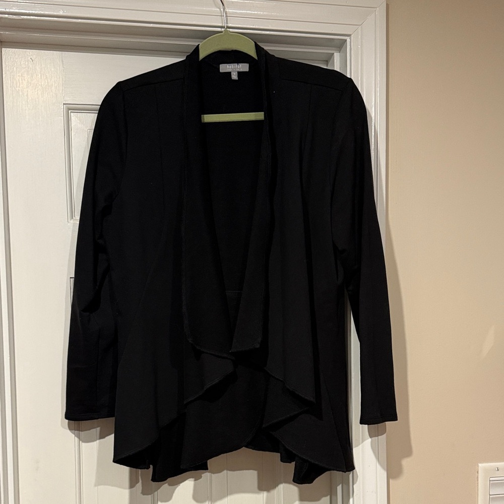 Black Draped Cardigan/blazer